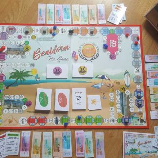 playing Benidorm board game 2022